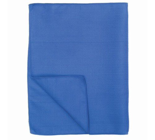 Салфетки из МИКРОФИБРЫ ВАФЕЛЬНОЙ универсальные 40х60 см, КОМПЛЕКТ 2 шт., голубые 200 г/м2, LAIMA, 607580