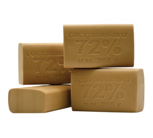 Мыло хозяйственное 72%, 200 г, ММЗ, без упаковки, штрихкод транспортной упаковки 70614