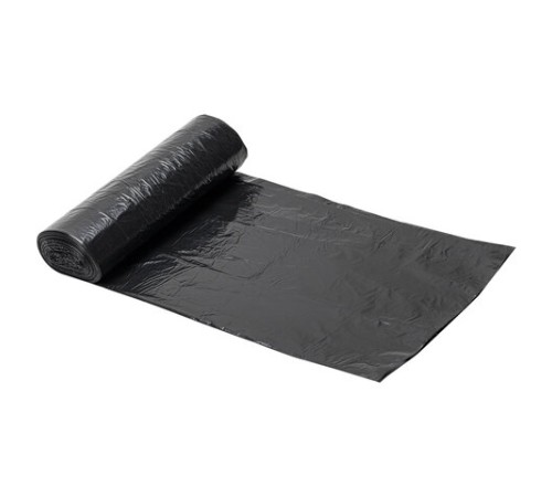 Мешки для мусора 190 л черные в рулоне 10 шт., ПВД 23 мкм, 90х120 см, ЛЮБАША 