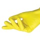 Перчатки МНОГОРАЗОВЫЕ латексные AVIORA, хлопчатобумажное напыление, размер 6,5-7, S (малый), желтые, вес 33 г, 402-566