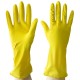 Перчатки МНОГОРАЗОВЫЕ латексные AVIORA, хлопчатобумажное напыление, размер 7-8, M (средний), желтые, вес 35 г, 402-567