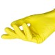 Перчатки МНОГОРАЗОВЫЕ латексные AVIORA, хлопчатобумажное напыление, размер 9-10, XL (очень большой), желтые, вес 38 г, 402-569