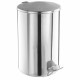 Ведро мусорное с педалью 20 литров, УСИЛЕННОЕ, кольцо под мешок, хром, нержавеющая сталь, ТИТАН