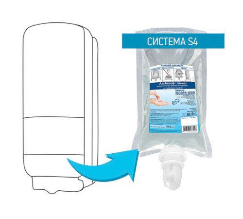 Картридж с жидким мылом-пеной одноразовый (Система S4), 