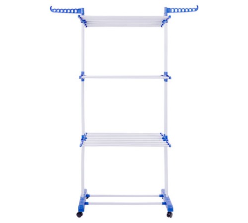 Сушилка напольная для белья раскладная МНОГОФУНКЦИОНАЛЬНАЯ, 3 уровня, на колесах, LAIMA HOME, 607807