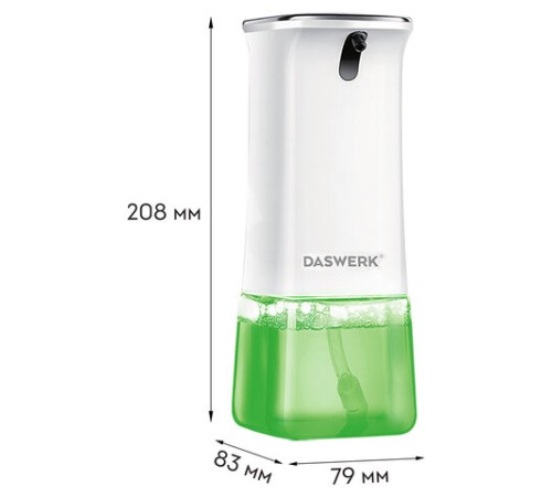 Сенсорный бесконтактный дозатор для жидкого МЫЛА-ПЕНЫ, 350 мл, DASWERK (ДАСВЕРК), 607844