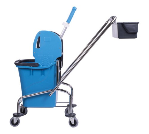 Тележка уборочная, 1 съемное ведро 25 л, механический отжим, корзина, BRABIX, Турция, 607902