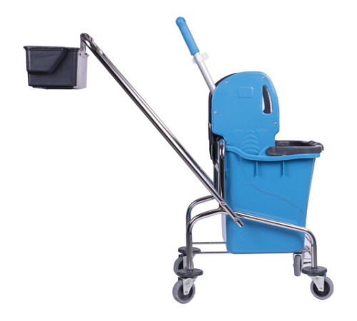 Тележка уборочная, 1 съемное ведро 25 л, механический отжим, корзина, BRABIX, Турция, 607902