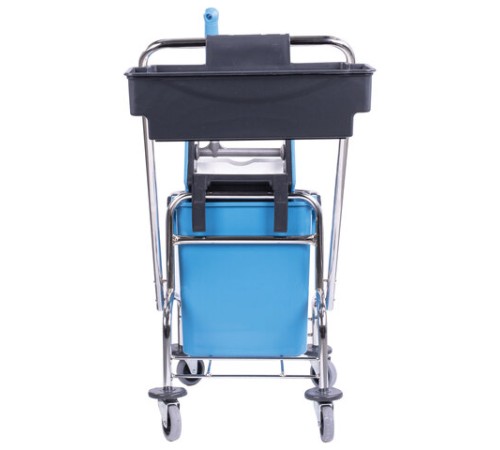 Тележка уборочная, 1 съемное ведро 25 л, механический отжим, корзина, BRABIX, Турция, 607902