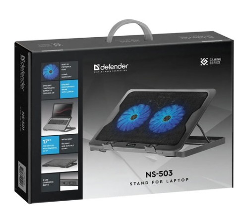 Подставка для ноутбука DEFENDER NS-503, 17", 2 USB, 2 вентилятора, 29503 Подставка для ноутбука DEFENDER NS-503, 17", 2 USB, 2 вентилятора, 29503