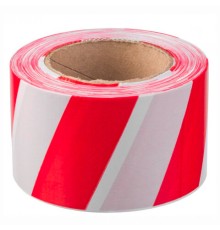 Лента оградительная сигнальная красно-белая, 75 мм х 200 м, СТАНДАРТ, основа полиэтилен, ЛО 200/75