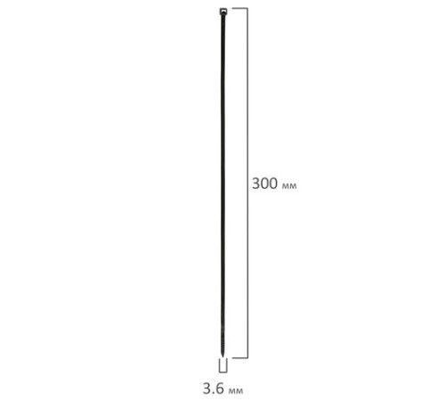 Стяжка (хомут) нейлоновая сверхпрочная POWER LOCK, 3,6x300 мм, КОМПЛЕКТ 100 шт., черная, SONNEN, 607917
