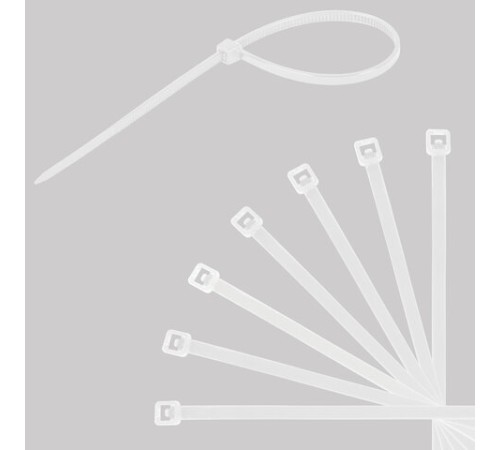 Стяжка (хомут) нейлоновая сверхпрочная POWER LOCK, 2,5х150 мм, КОМПЛЕКТ 100 шт., белая, SONNEN, 607919