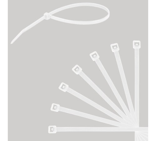 Стяжка (хомут) нейлоновая сверхпрочная POWER LOCK, 3,6х200 мм, КОМПЛЕКТ 100 шт., белая, SONNEN, 607921