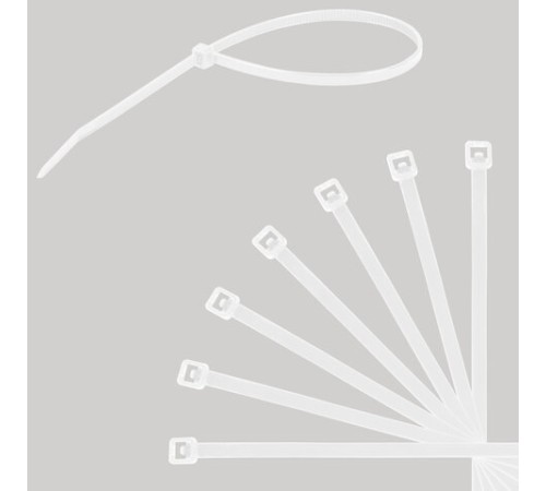 Стяжка (хомут) нейлоновая сверхпрочная POWER LOCK, 3,6x250 мм, КОМПЛЕКТ 100 шт., белая, SONNEN, 607922