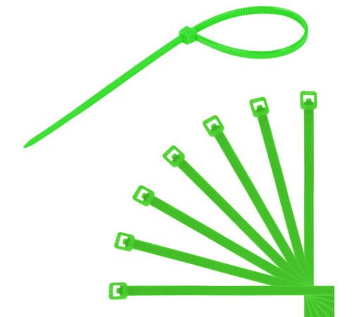 Стяжки (хомуты) нейлоновые сверхпрочные ЦВЕТНЫЕ в тубе 2,5х200 мм, КОМПЛЕКТ 200 шт., SONNEN, 607925