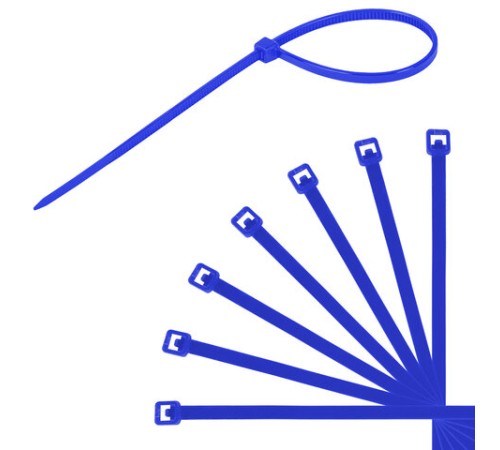 Стяжки (хомуты) нейлоновые сверхпрочные ЦВЕТНЫЕ в тубе 2,5х200 мм, КОМПЛЕКТ 200 шт., SONNEN, 607925