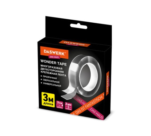 Многоразовая двухсторонняя прозрачная крепежная лента 