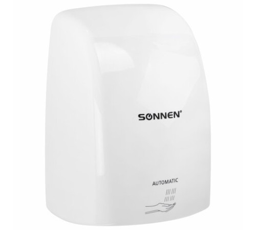 Сушилка ВЫСОКОСКОРОСТНАЯ для рук SONNEN HD-FL-2009, 1200 Вт, пластиковый корпус, белая, 607959
