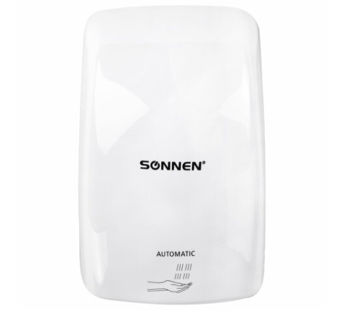 Сушилка ВЫСОКОСКОРОСТНАЯ для рук SONNEN HD-FL-2009, 1200 Вт, пластиковый корпус, белая, 607959