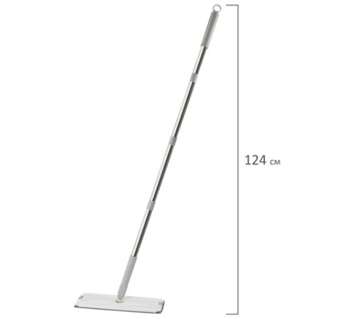 Швабра с отжимом и ведром 11л/9л, двухкамерное, ProClean, насадка из микрофибры карманы с 2-х сторон, белый, LAIMA, 607979