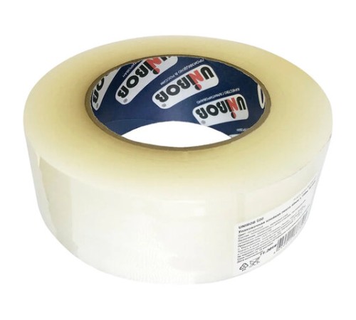 Клейкая лента упаковочная 48 мм х 198 м UNIBOB 600, прозрачная, толщина 45 микрон, 83412