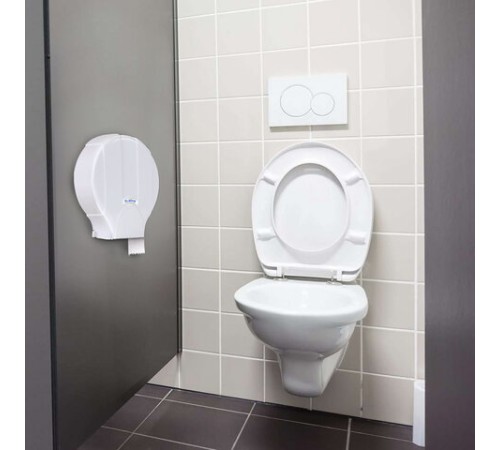 Диспенсер для туалетной бумаги LAIMA PROFESSIONAL LSA (Система T2), малый, белый, ABS-пластик, 607992, 3448-0