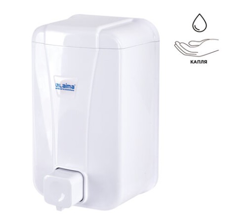 Дозатор для жидкого мыла LAIMA PROFESSIONAL LSA, НАЛИВНОЙ, объем 1 л, цвет белый, 607995, 3430-0