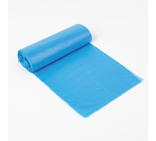 Мешки для мусора 35 л синие, в рулоне 30 шт., ПНД 10 мкм, 50х60 см, ЛЮБАША, 608091