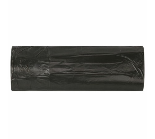 Мешки для мусора 120 л черные, в рулоне 10 шт., ПНД 11 мкм, 67х102 см, ЛЮБАША, 608093