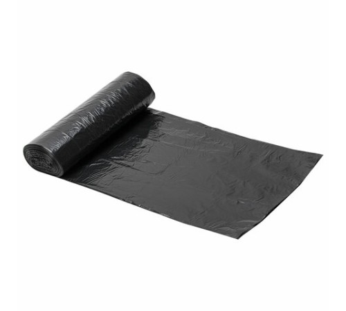 Мешки для мусора 120 л, черные, в рулоне 10 шт., ПВД 25 мкм, 68х105 см, ЛЮБАША, 608094