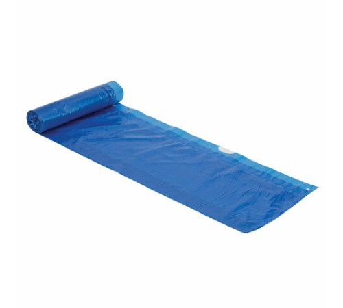 Мешки для мусора с завязками 35 л, синие, в рулоне 30 шт., ПНД 13 мкм, 48х52 см, ЛЮБАША, 608095