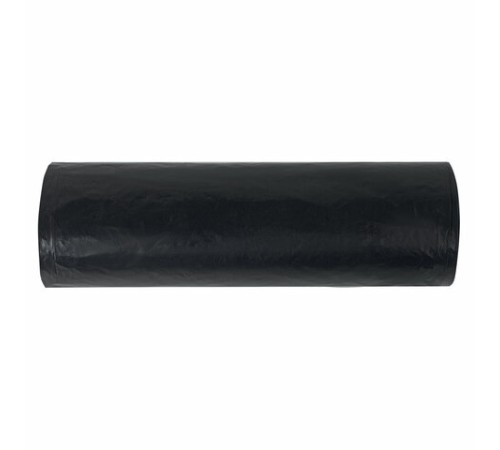 Мешки для мусора 120 л, черные, в рулоне 10 шт., ПВД 30 мкм, 65х100 см, ЛЮБАША, 608096