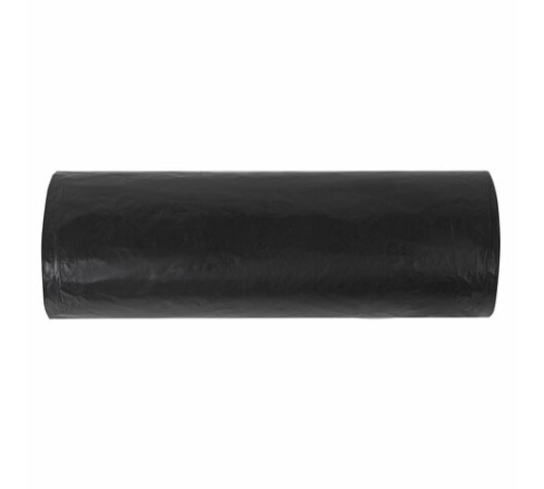 Мешки для мусора 120 л черные, в рулоне 10 шт., ПВД 55 мкм, 68х105 см, ЛЮБАША, 608097