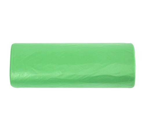 Мешки для мусора биоразлагаемые 60 л, зеленые, рулон 20 шт., ПНД 15 мкм, 60х70 см, ЛЮБАША, 608099