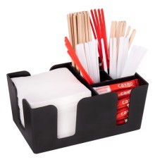 Подставка органайзер барный (шесть отделений) для салфеток, сахара, размешивателей, зубочисток, трубочек, ложечек, LAIMA, 608100