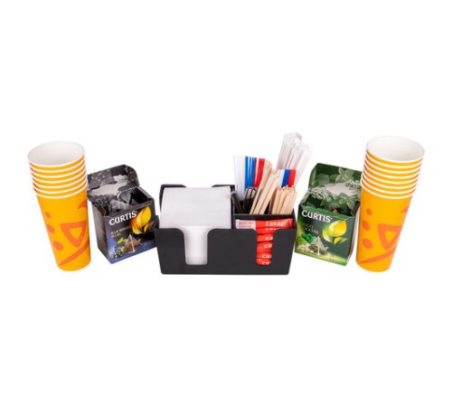 Подставка органайзер барный (шесть отделений) для салфеток, сахара, размешивателей, зубочисток, трубочек, ложечек, LAIMA, 608100