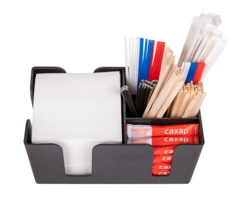 Подставка органайзер барный (шесть отделений) для салфеток, сахара, размешивателей, зубочисток, трубочек, ложечек, LAIMA, 608100