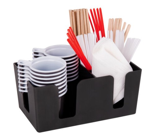 Подставка органайзер барный (шесть отделений) для салфеток, сахара, размешивателей, зубочисток, трубочек, ложечек, LAIMA, 608100