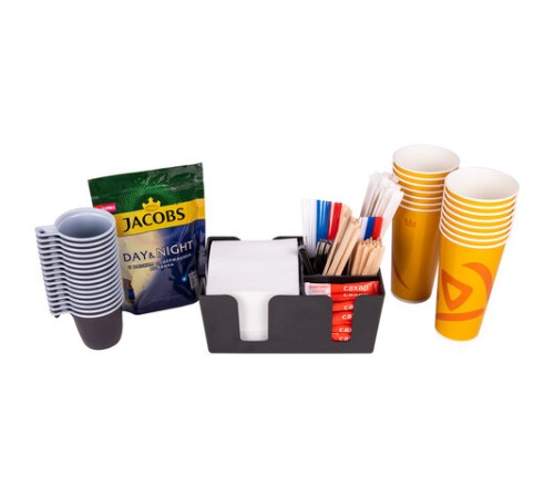 Подставка органайзер барный (шесть отделений) для салфеток, сахара, размешивателей, зубочисток, трубочек, ложечек, LAIMA, 608100