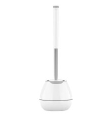 Ершик для унитаза силиконовый STANDART TYPE (овальный) напольный, с пинцетом, LAIMA, 608132