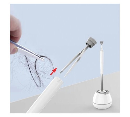 Ершик для унитаза силиконовый STANDART TYPE (овальный) напольный, с пинцетом, LAIMA, 608132