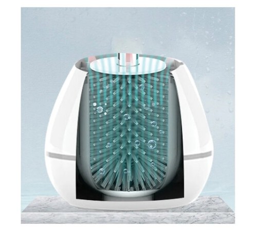 Ершик для унитаза силиконовый STANDART TYPE (овальный) напольный, с пинцетом, LAIMA, 608132