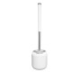 Ершик для унитаза силиконовый ROUND TYPE напольный / настенный с креплением и пинцетом LAIMA, 608133