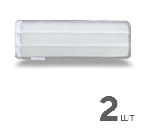 Насадки МОП для швабры (кармашки с 1-й стороны) КОМПЛЕКТ 2 шт., микрофибра, 33х12,5 см, LAIMA, 608143