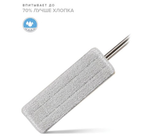 Насадки МОП для швабры (кармашки с 1-й стороны) КОМПЛЕКТ 2 шт., микрофибра, 33х12,5 см, LAIMA, 608143