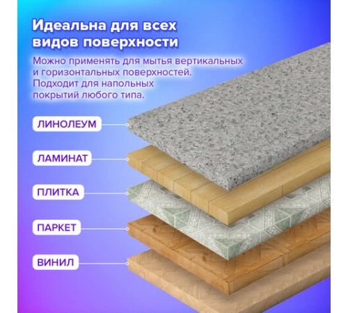 Насадки МОП для швабры (кармашки с 1-й стороны) КОМПЛЕКТ 2 шт., микрофибра, 33х12,5 см, LAIMA, 608143