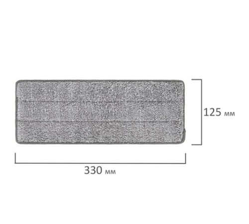 Насадки МОП для швабры (кармашки c 2-х сторон) КОМПЛЕКТ 6 шт., микрофибра, 33х12,5см, LAIMA, 608144