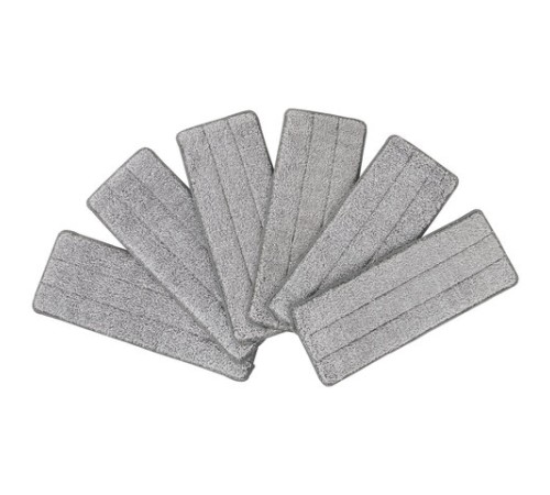 Насадки МОП для швабры (кармашки c 2-х сторон) КОМПЛЕКТ 6 шт., микрофибра, 33х12,5см, LAIMA, 608144