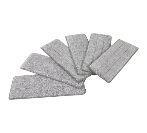 Насадки МОП для швабры (кармашки c 2-х сторон) КОМПЛЕКТ 6 шт., микрофибра, 33х12,5см, LAIMA, 608144